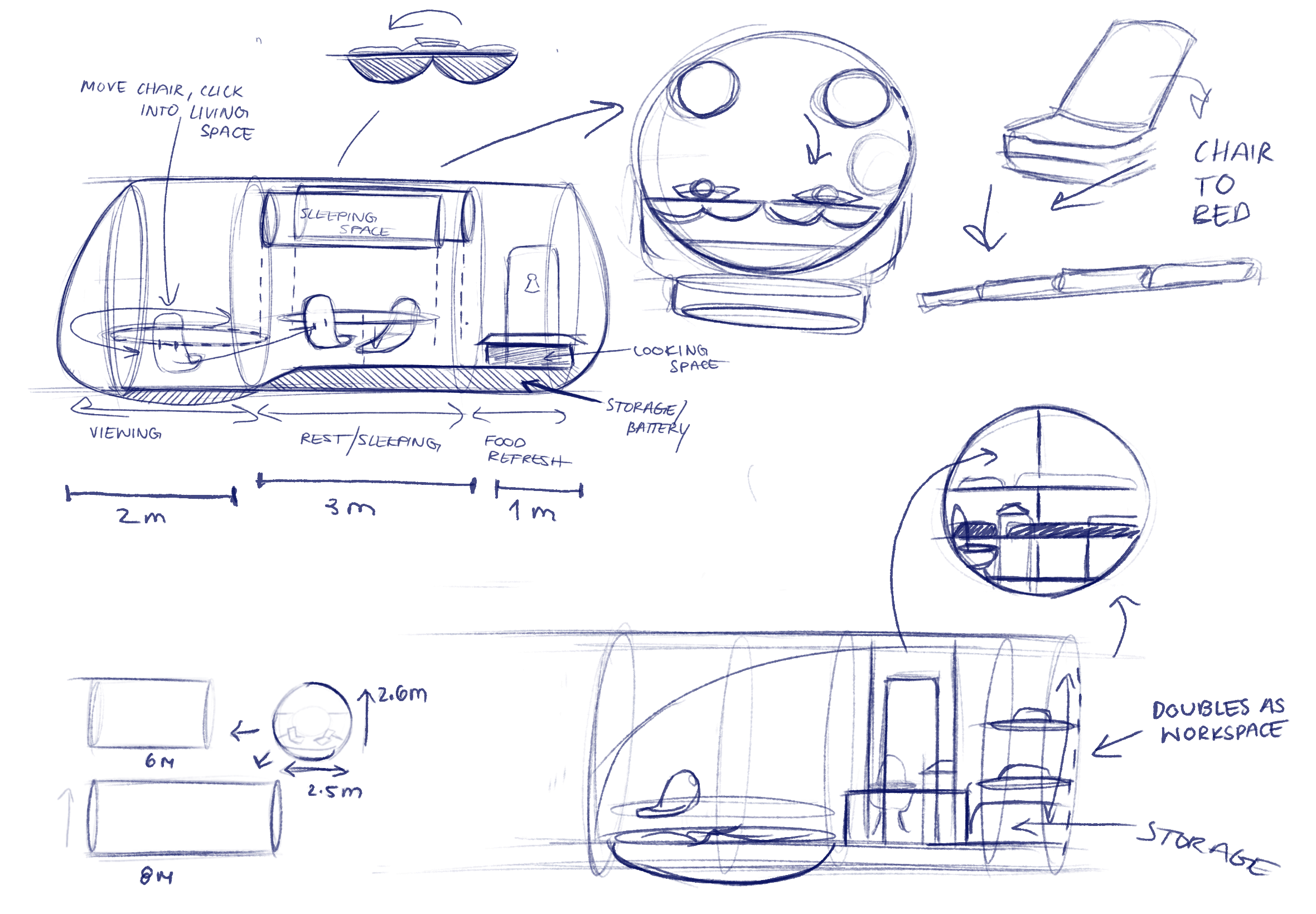 Concept development — technical section sketch